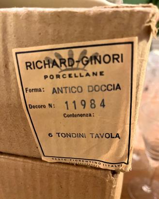 Servizio da Tavola Richard Ginori vintage