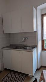 Set mobile con lavello e pensile 3 ante bianco