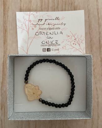 Bracciale ortesia e onice pezzo unico