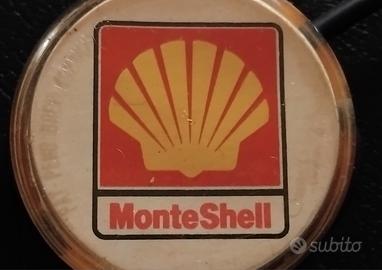 VECCHIO PORTACHIAVI BENZINA MONTE SHELL VINTAGE 