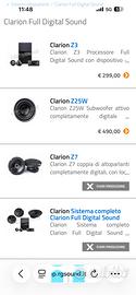 Clarion Impianto audio completo FULL DIGITAL SOUND