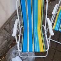 Sedie pieghevoli nuove giardino terrazza camping