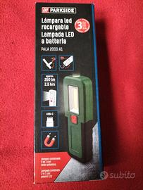 Doppia lampada led ricaricabile Parkside nuovo 