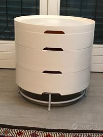 comodino Ikea bianco