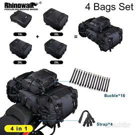 Set borse sella moto Rhinowalk 80L 