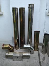 Tubi acciaio inox canna fumaria stufa 120mm