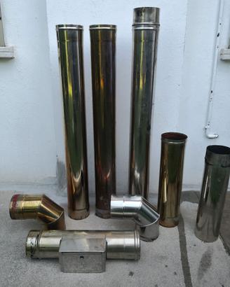 Tubi acciaio inox canna fumaria stufa 120mm