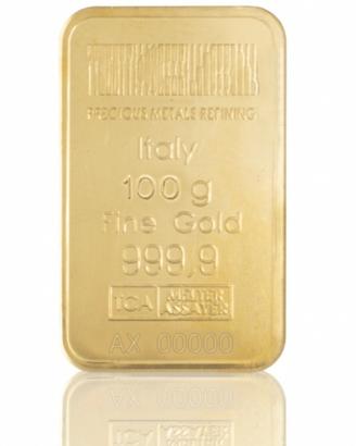 Lingotto Oro Puro 100 gr