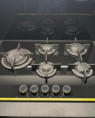 Piano cottura BEKO 5 fuochi nero in vetro