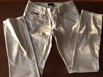 Jeans in cotone colore beige Calvin Klein tg S/M