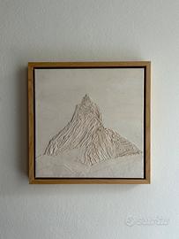 Quadro Cervino minimal moderno in rilievo