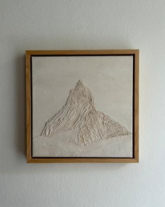 Quadro Cervino minimal moderno in rilievo