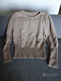 maglia donna j&j fashion beige con brillantini s.