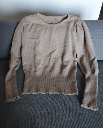 maglia donna j&j fashion beige con brillantini s.