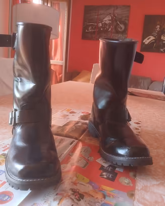Stivali biker uomo neri tg. 42