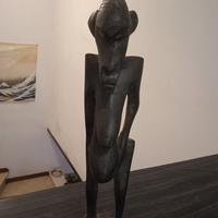 statuetta africana vintage anni 70, arte tribale,