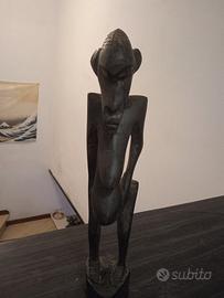 statuetta africana vintage anni 70, arte tribale,