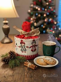 Cestino Natalizio Artigianale / Porta Oggetti