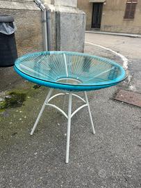 14 sedie e 5 tavoli con vetro temperati