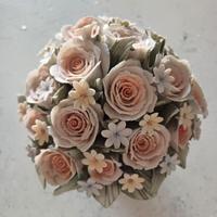 Cesto di fiori artigianale Capodimonte originale