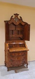 Cassettiera bureau con ribaltina e rialzo