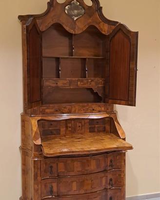 Cassettiera bureau con ribaltina e rialzo