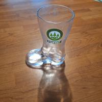 bicchiere birra forma stivale forst vintage