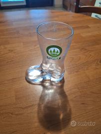 bicchiere birra forma stivale forst vintage