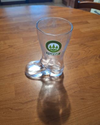 bicchiere birra forma stivale forst vintage
