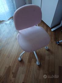 sedia scrivania rosa bambina