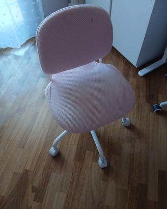 sedia scrivania rosa bambina