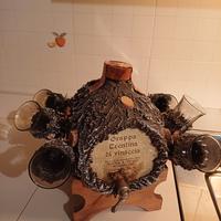 grappa trentina di vinaccia con bicchieri