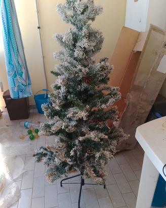 albero di natale innevato 150 cm