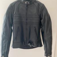 Giubbotto pelle moto donna con protezioni tag.40