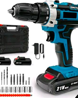 Trapano Avvitatore 21V 2 Batteria 24V  Valigetta 