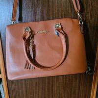 Borsetta similpelle tinta cuoio