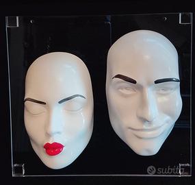 Facce anni 80 in resina pesante