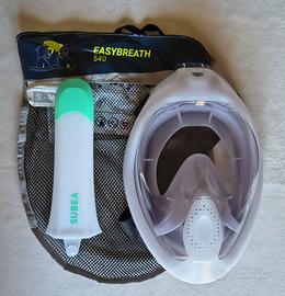 Maschera snorkeling Easybreath Decathlon - S/M