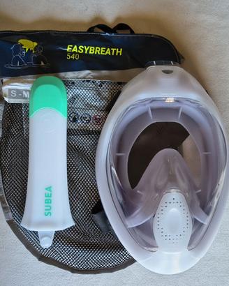 Maschera snorkeling Easybreath Decathlon - S/M
