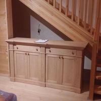 credenza bifacciale in abete 2 cassetti 4 ante
