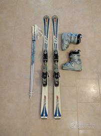 Set completo sci alpino, discesa, pista