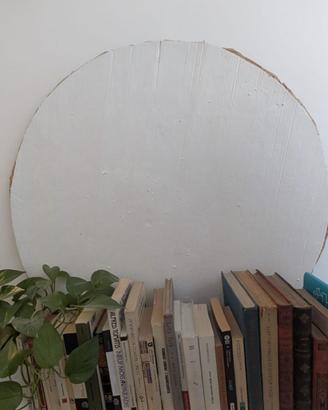 Dipinto contemporaneo su cartone – disco Ø 82 cm