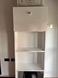 Mobiletto in legno copri caldaia tre ripiani