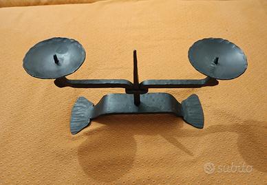 Candelabro in Ferro Battuto Vintage 