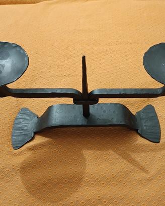 Candelabro in Ferro Battuto Vintage 