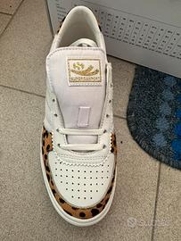 Scarpe donna superga white animalier leopardate