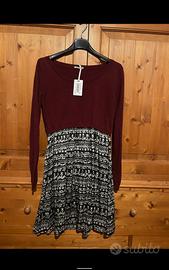 Abito nuovo maniche lunghe Scout bordeaux  tg S
