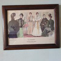 stampe vintage con cornice in legno