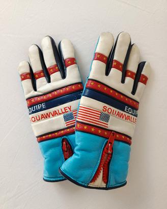Guanti da sci in pelle vintage - bambino