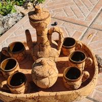 TAZZINE + BROCCA + ZUCCHERIERA IN SUGHERO SARDEGNA